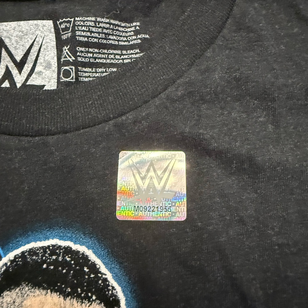 WWE Authentic Rock Black Tee - Picture 3 of 5